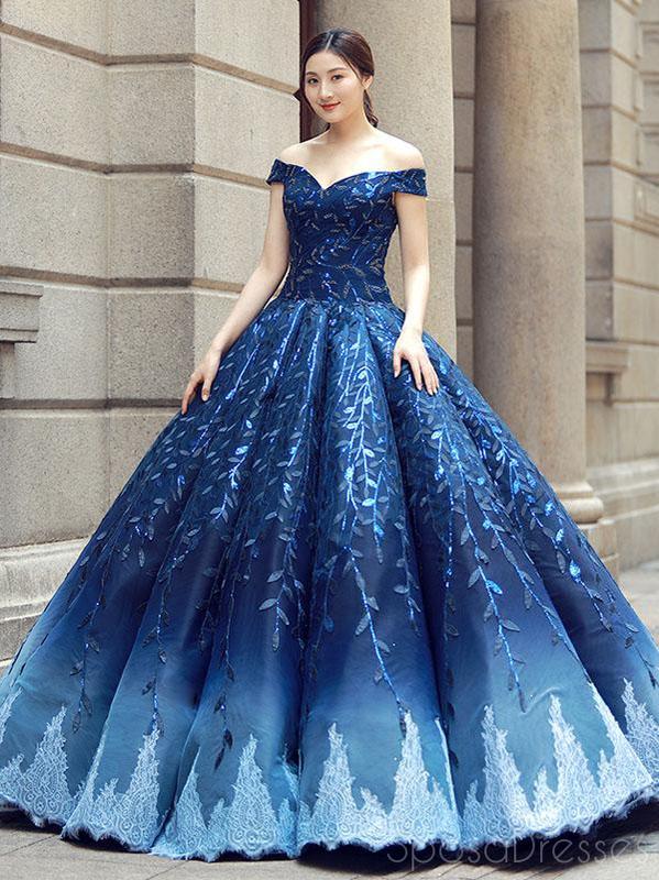 blue sweet 16 dresses